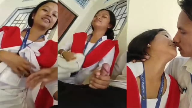 College Lover Sucking Boobs and Blowjob