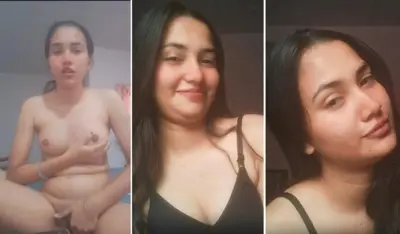 Cute Indian Girl Showing Pressing Boobs
