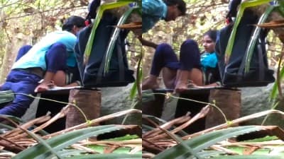 College Couple Quick - New Outdoor Fucking